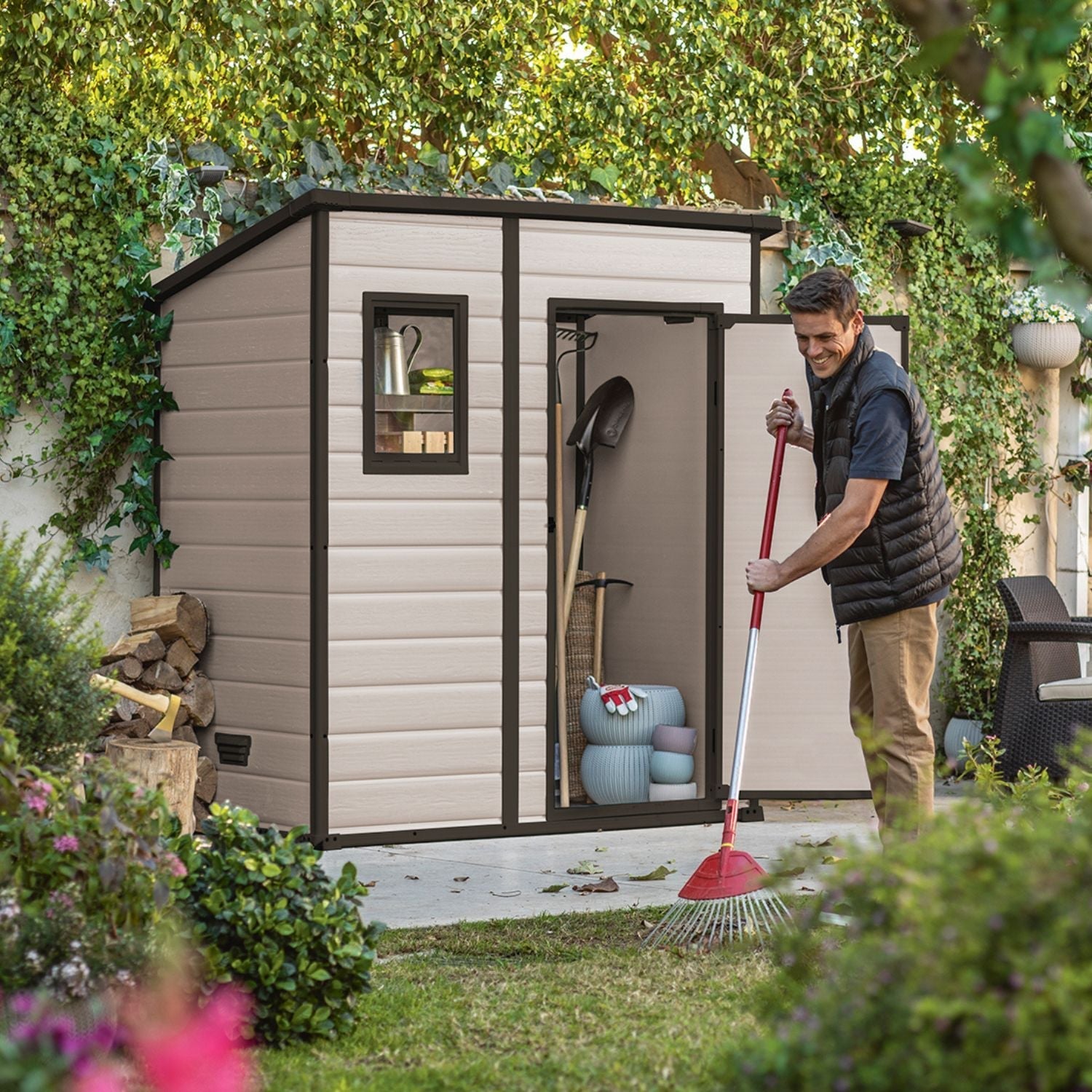 Abri de jardin MANOR 6x4 Beige