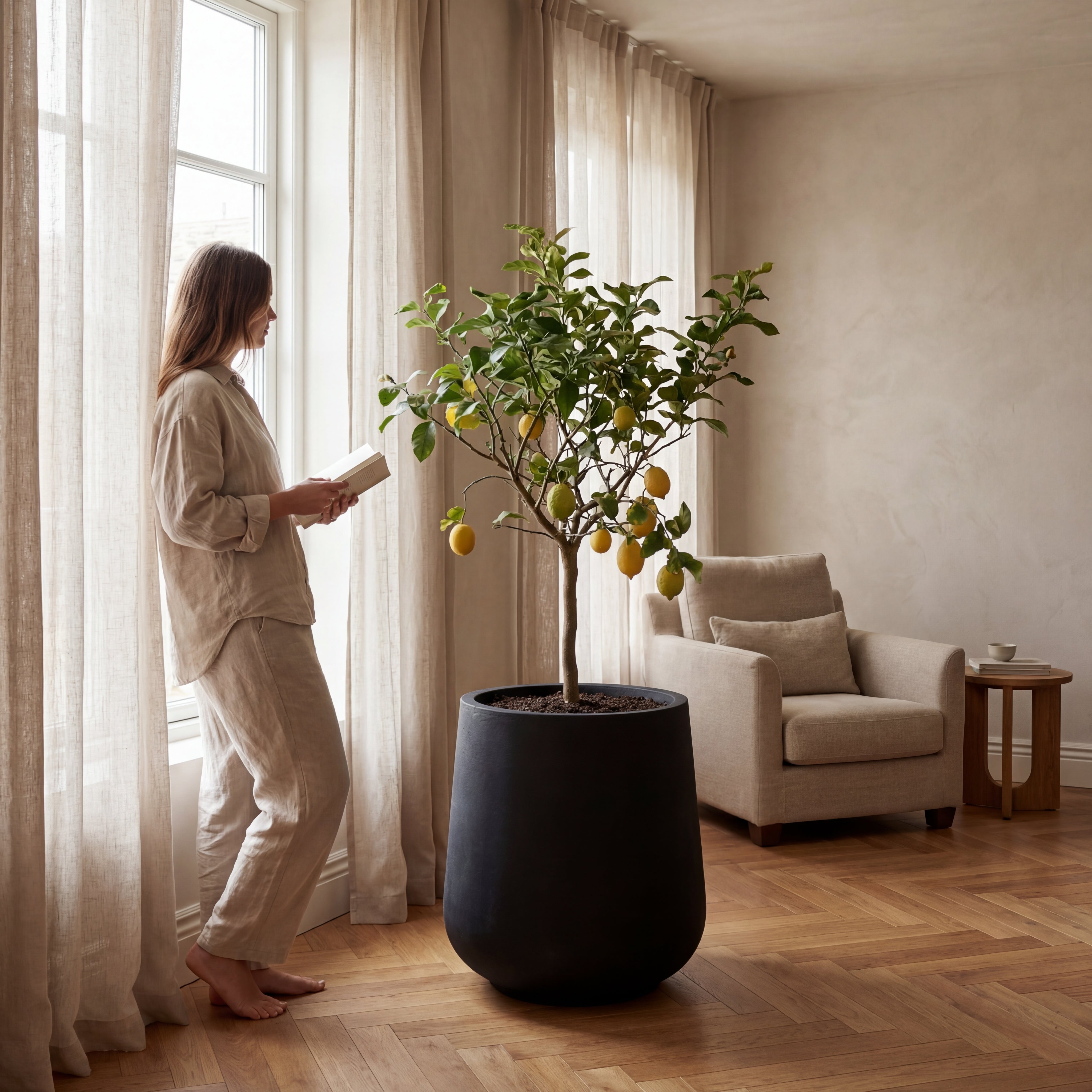 Betonový květináč MONOLITH - doplňující náhled