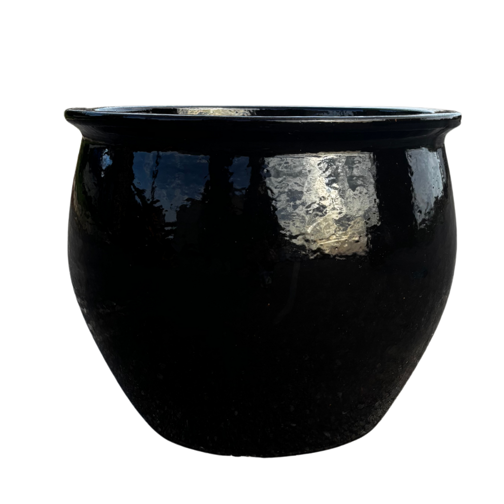 Doniczka ceramiczna Newton – Czarna, XL (55 cm x 46 cm)