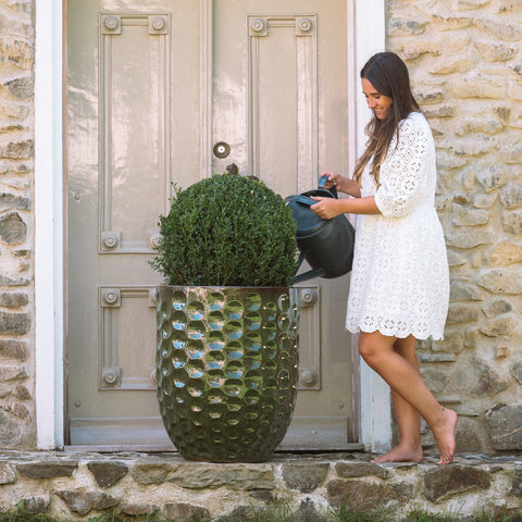 Doniczka ceramiczna MEROVEE - Tropikalna zieleń