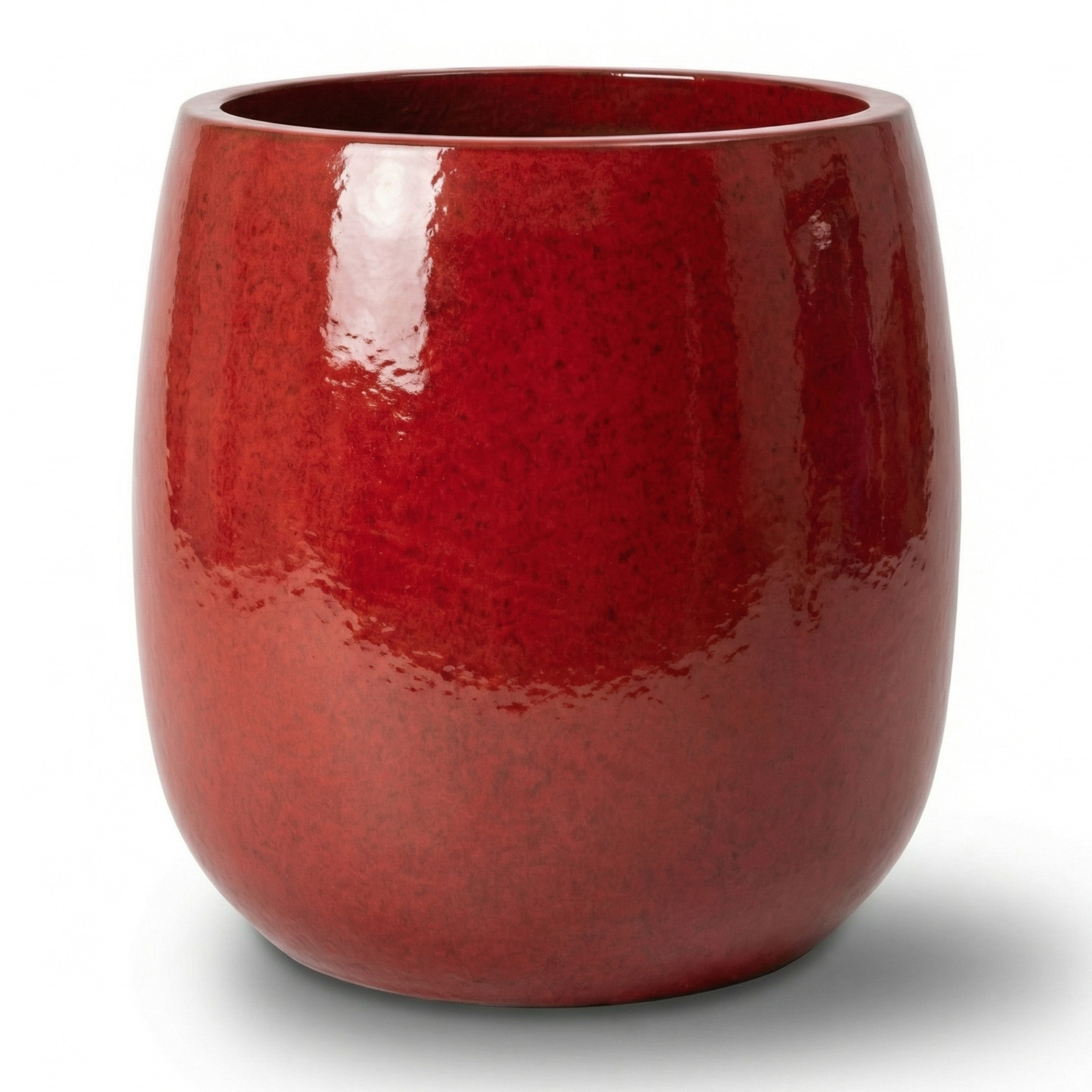 Ceramiczna doniczka SOCRATE Tropikalna czerwień – Provencelia, ręcznie robiona, mrozoodporna