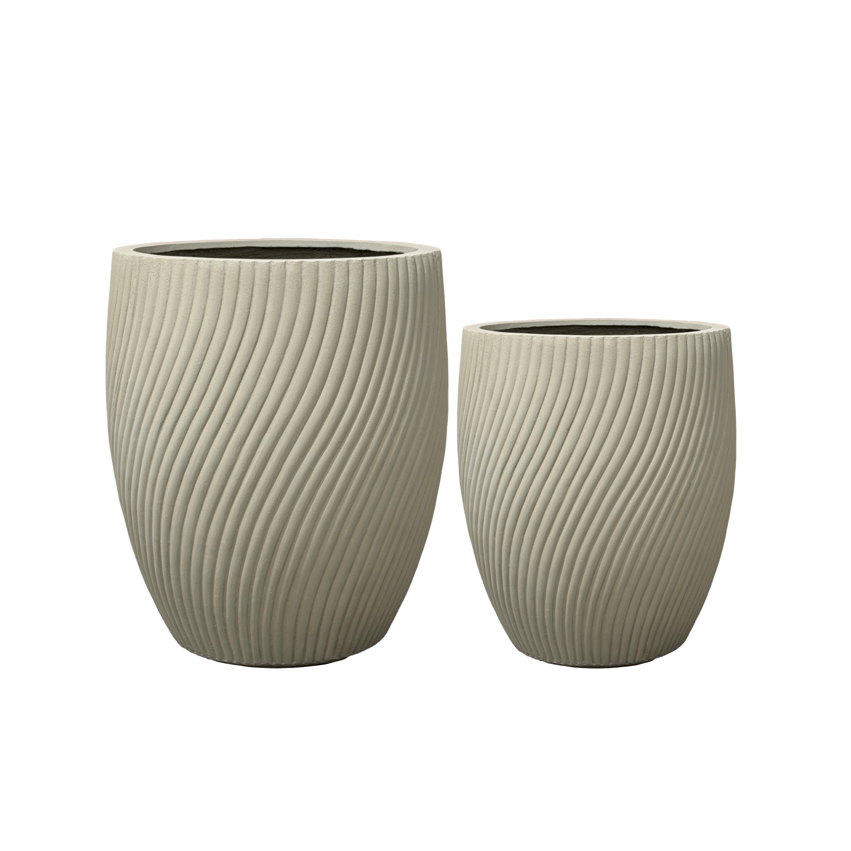 Ceramiczna doniczka SOLSTICE beżowa — XXL, ręcznie wykonywana | Provencelia
