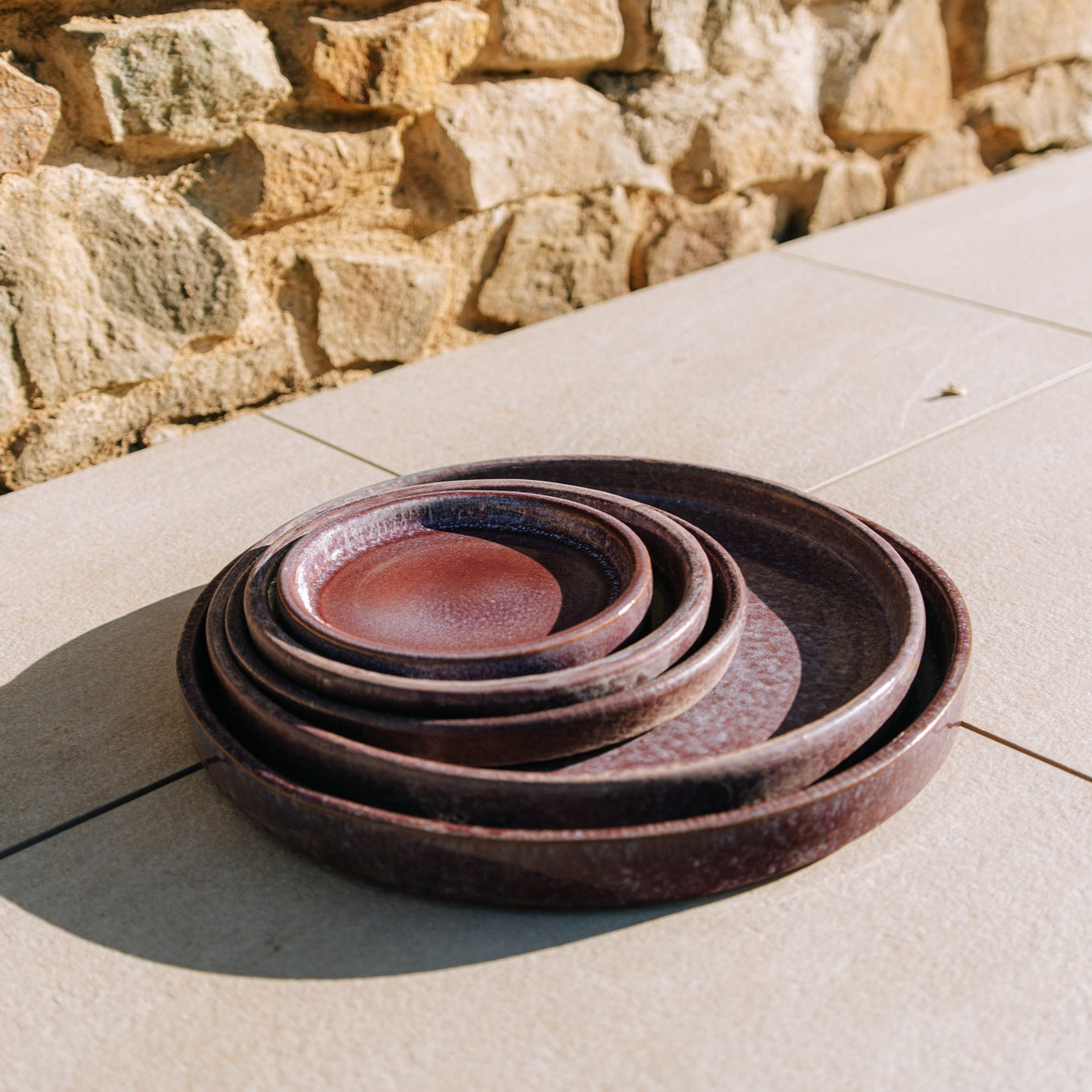 Podmiska pod květináč - Podzimní fialová