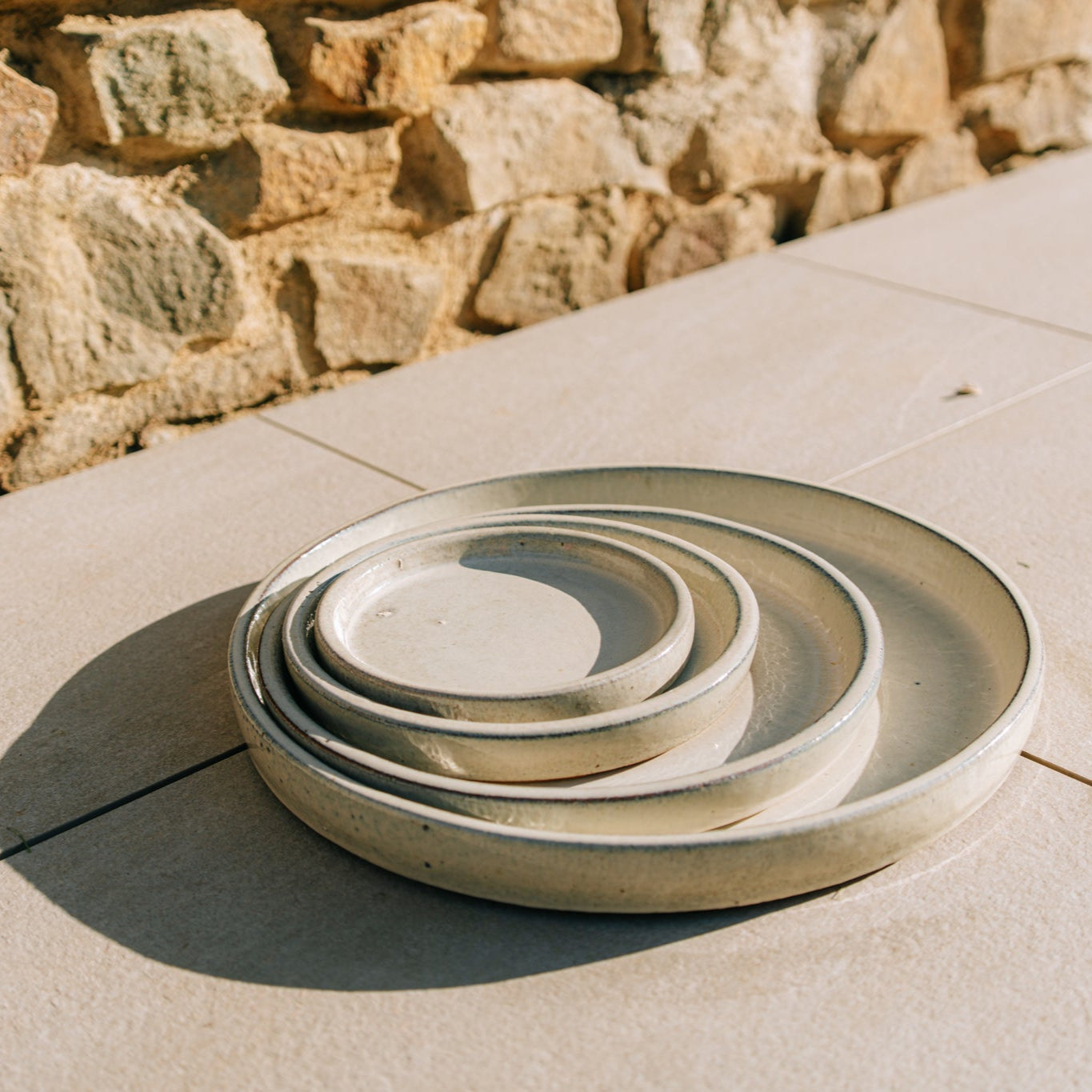 Taca na doniczki - Biała