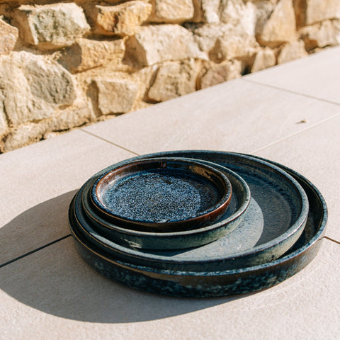 Taca na doniczkę - lodowo-niebieski