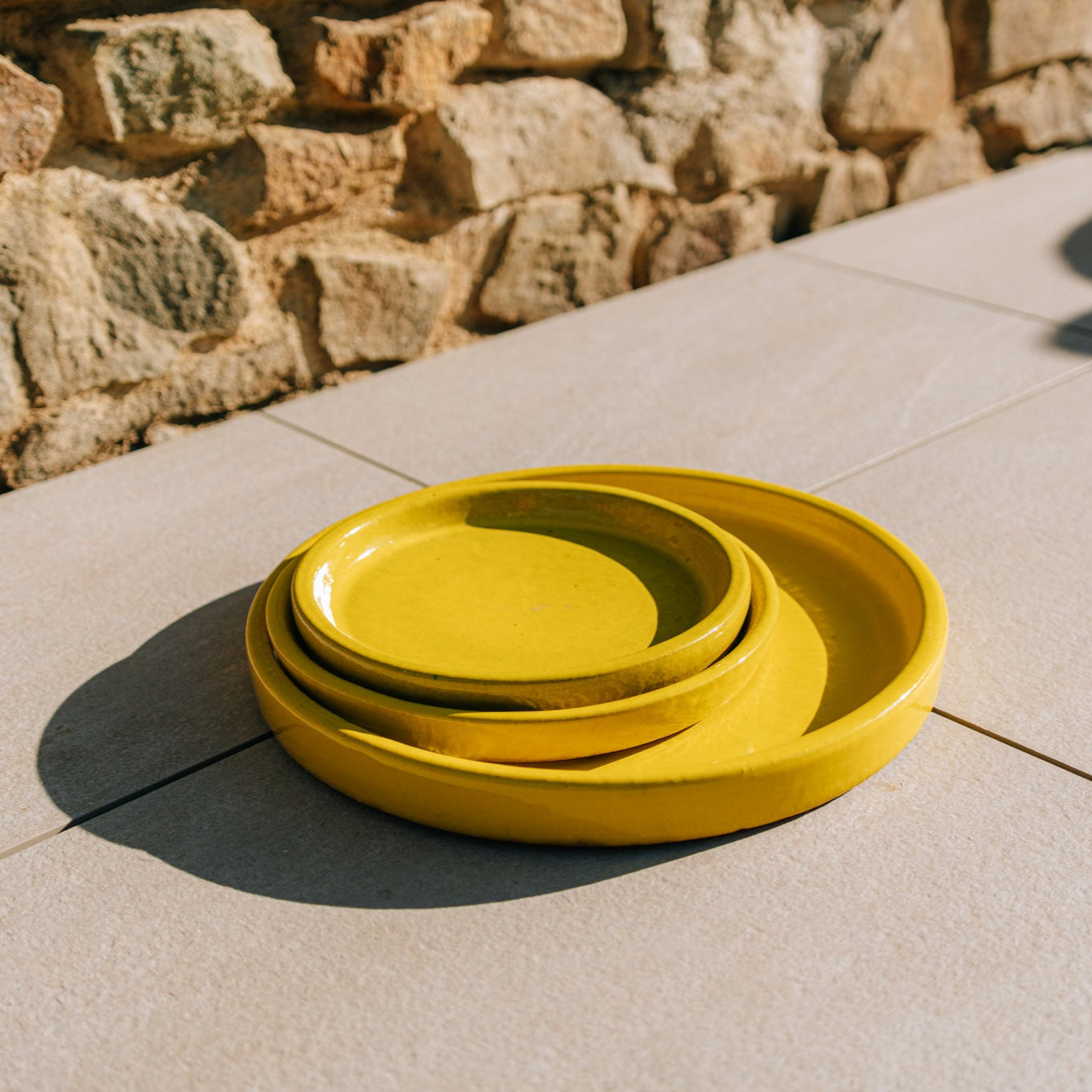 Tacka na doniczkę - Żółta