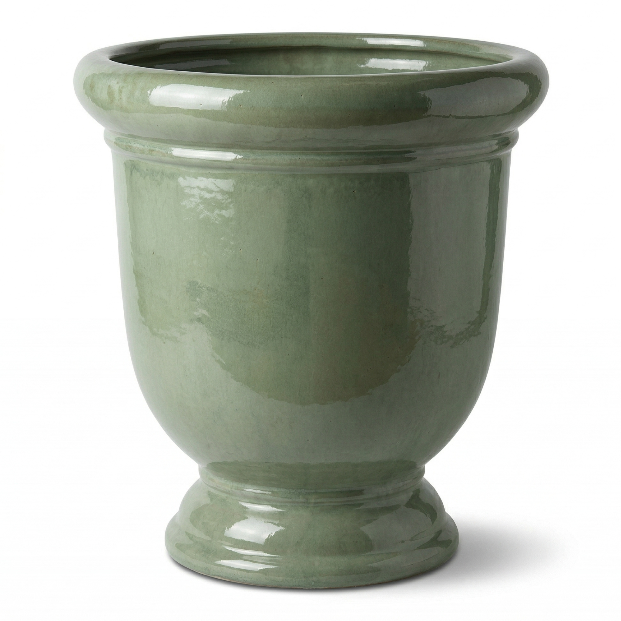 Duża ceramiczna doniczka Titan - Nefrytowa perła - XL (72x75cm)