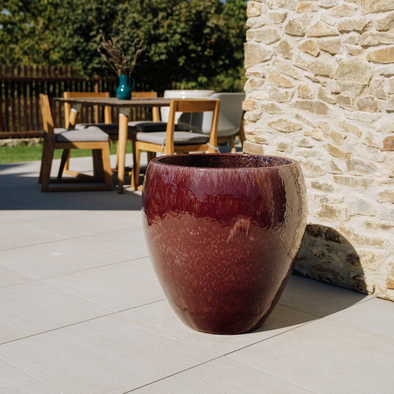 Ceramiczna doniczka LAFONTAINE - Fioletowa - Provencelia.cz