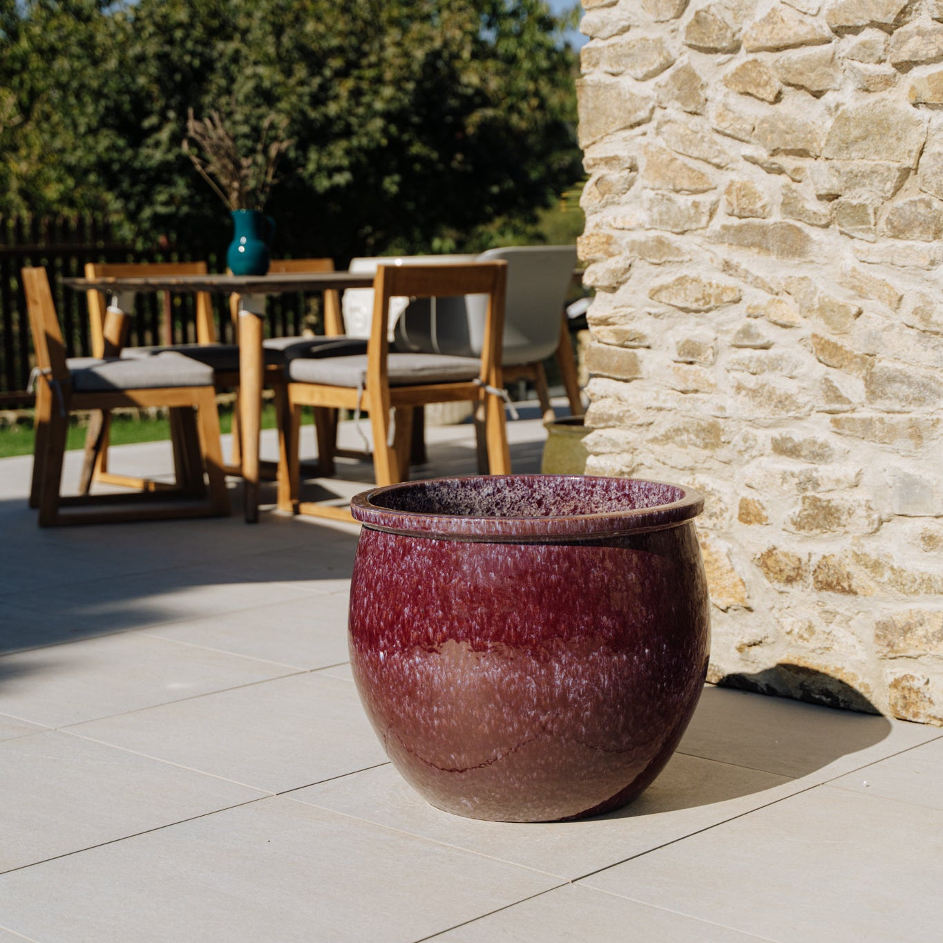 Ceramiczna doniczka Newton - Fioletowa - Provencelia.cz