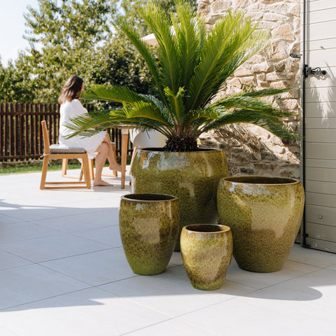 Doniczka ceramiczna LAFONTAINE - Jesienna zieleń