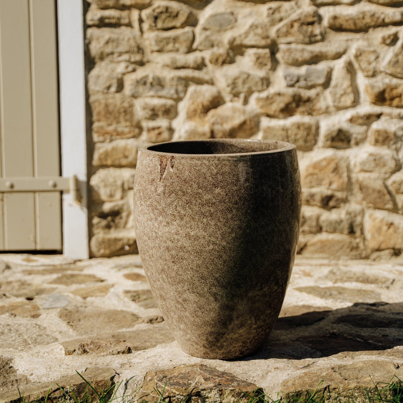 Keramický květináč LAFONTAINE - Tygrovaná Bílá - Provencelia.cz