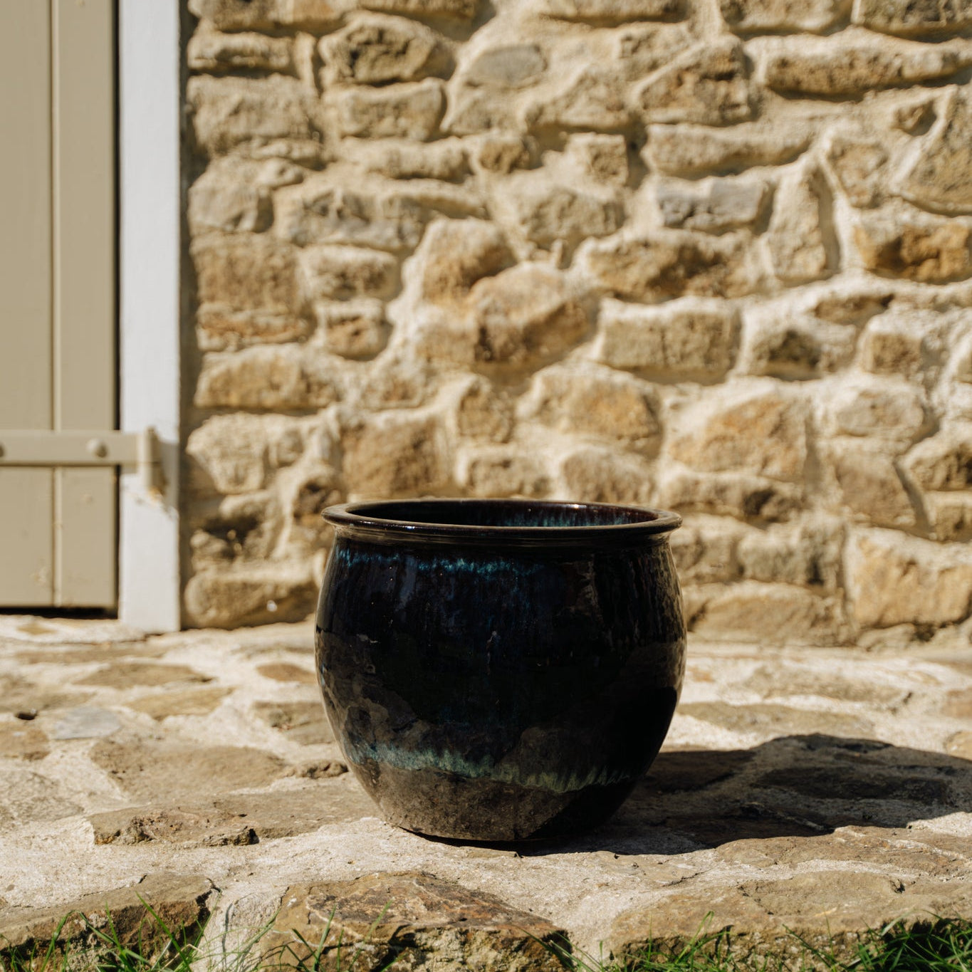 Keramický květináč Newton - Mořsky modrá - Provencelia.cz