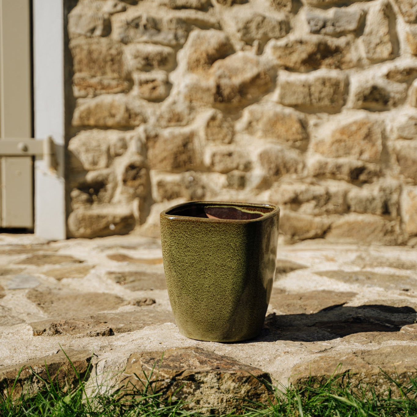 Ceramiczna doniczka VAUBAN Jesienna zieleń – Provencelia, ręcznie robiona, mrozoodporna