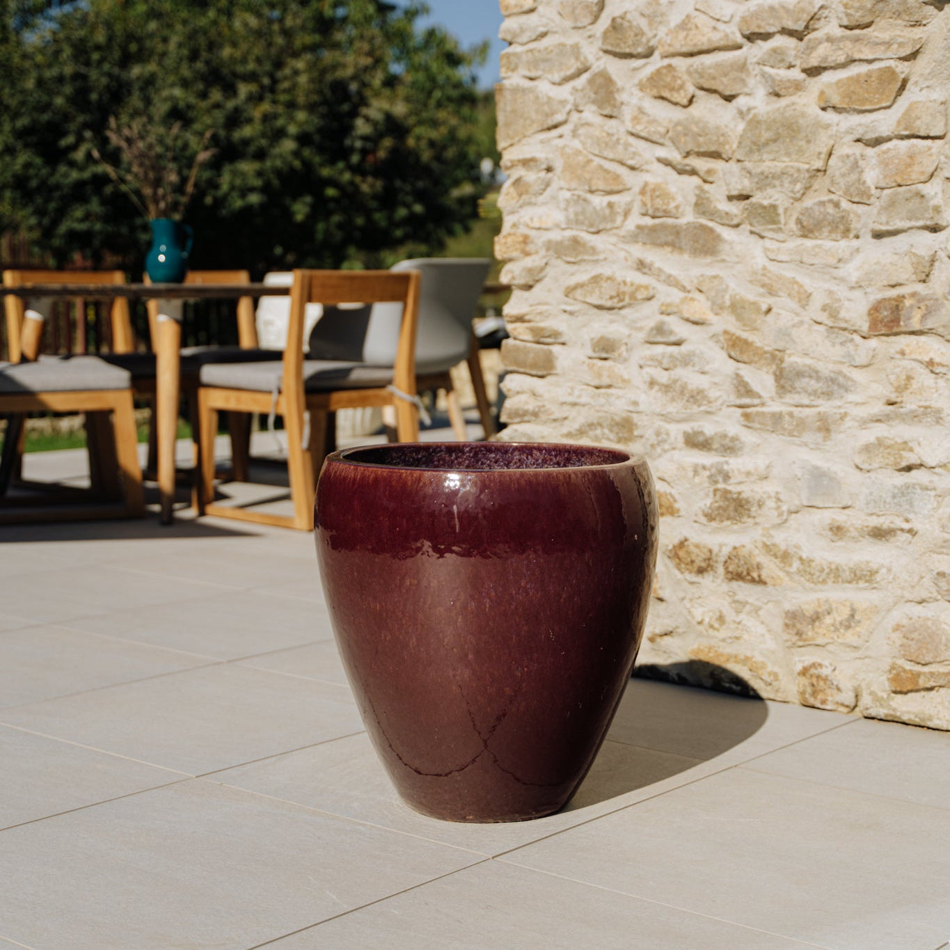 Ceramiczna doniczka LAFONTAINE - Fioletowa - Provencelia.cz