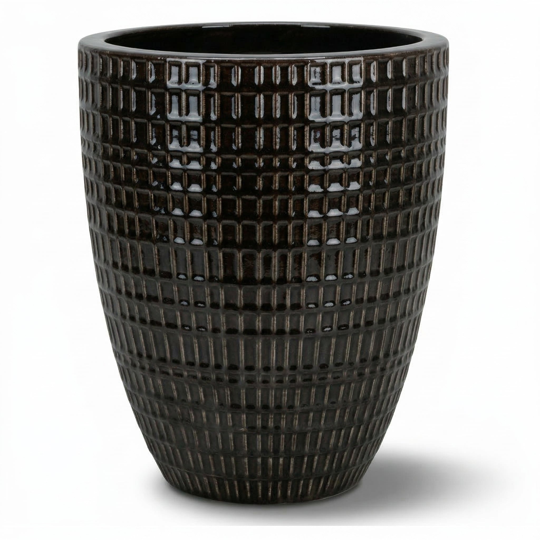Ceramiczna doniczka VERNE czarna — XXL, ręcznie wykonywana | Provencelia