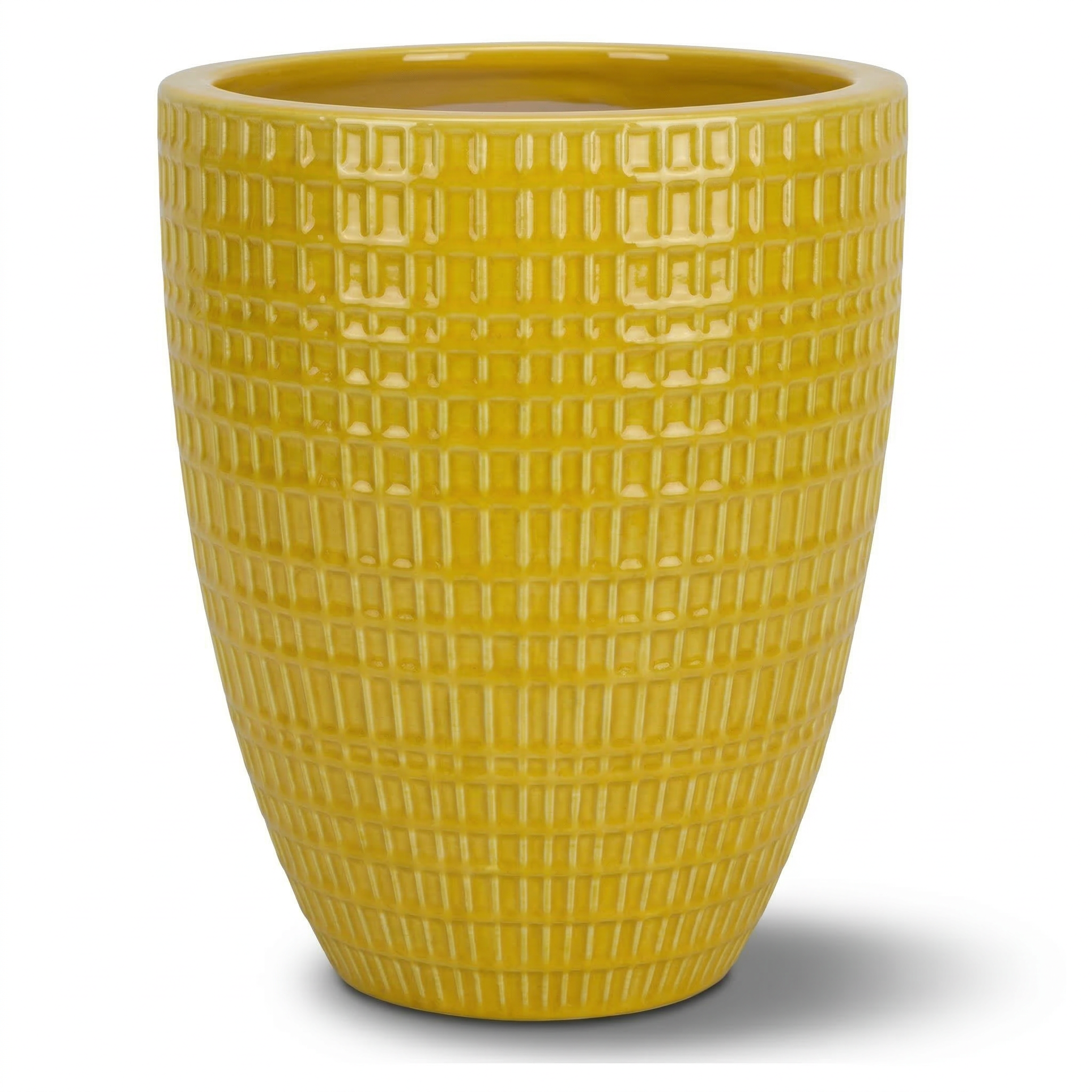 Provencelia VERNE żółta — doniczka ceramiczna ręcznie wykonywana, mrozoodporna