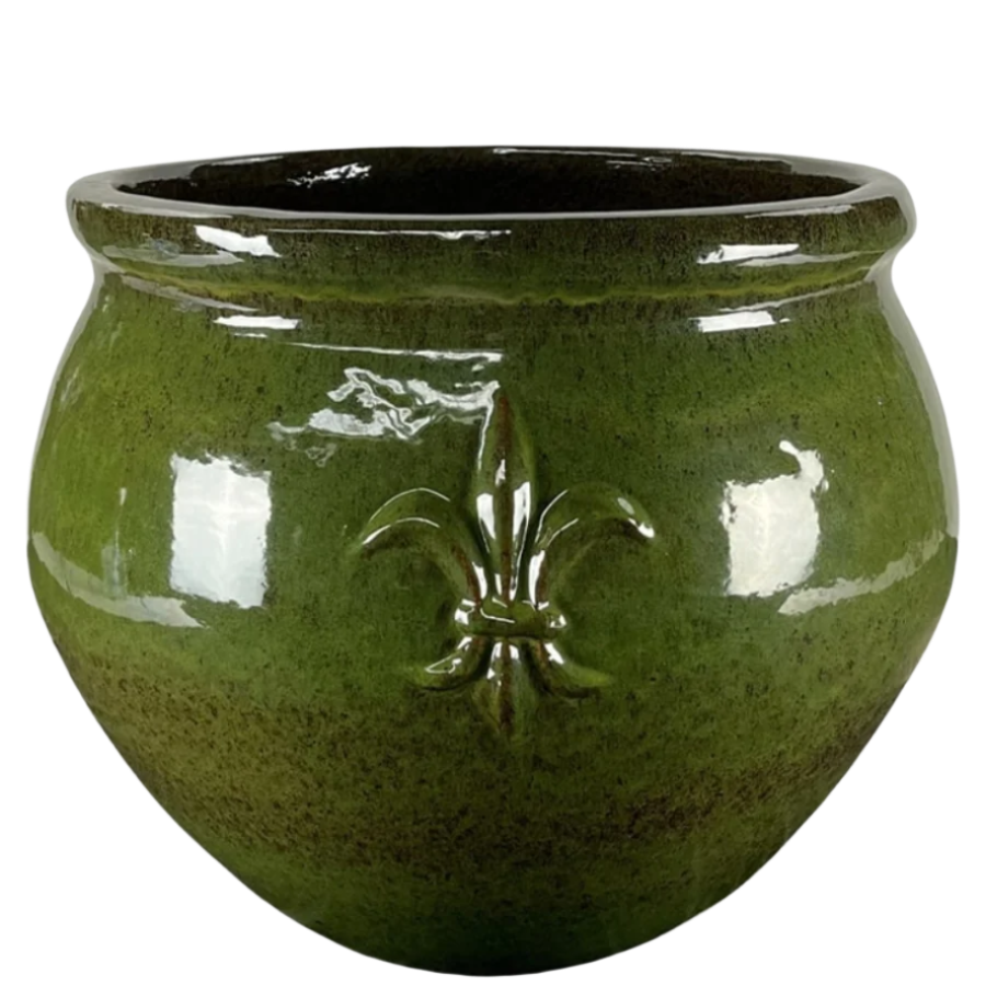 Doniczka ceramiczna Clovis - Tropikalna zieleń