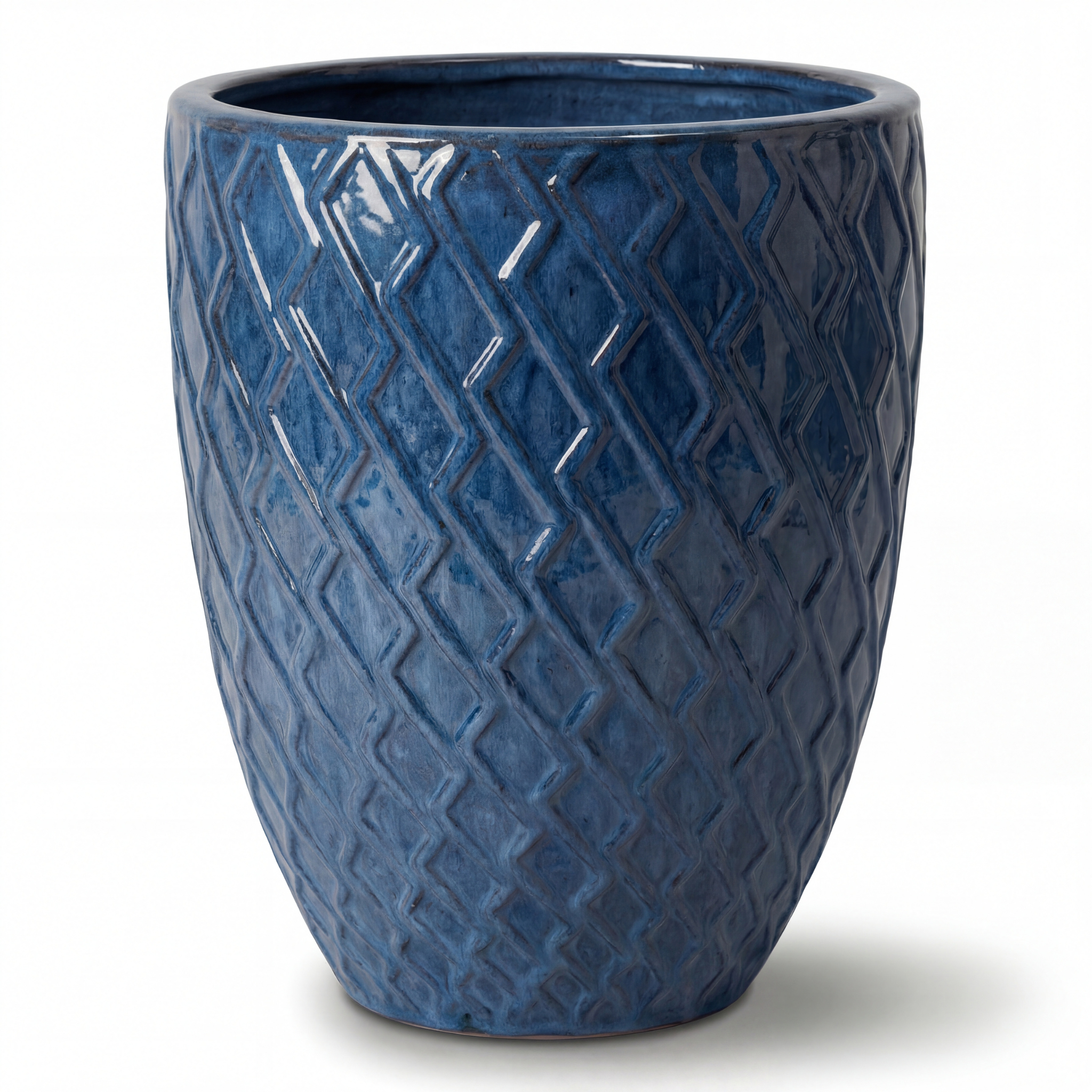 Doniczka ceramiczna Zeus - Antyczny niebieski