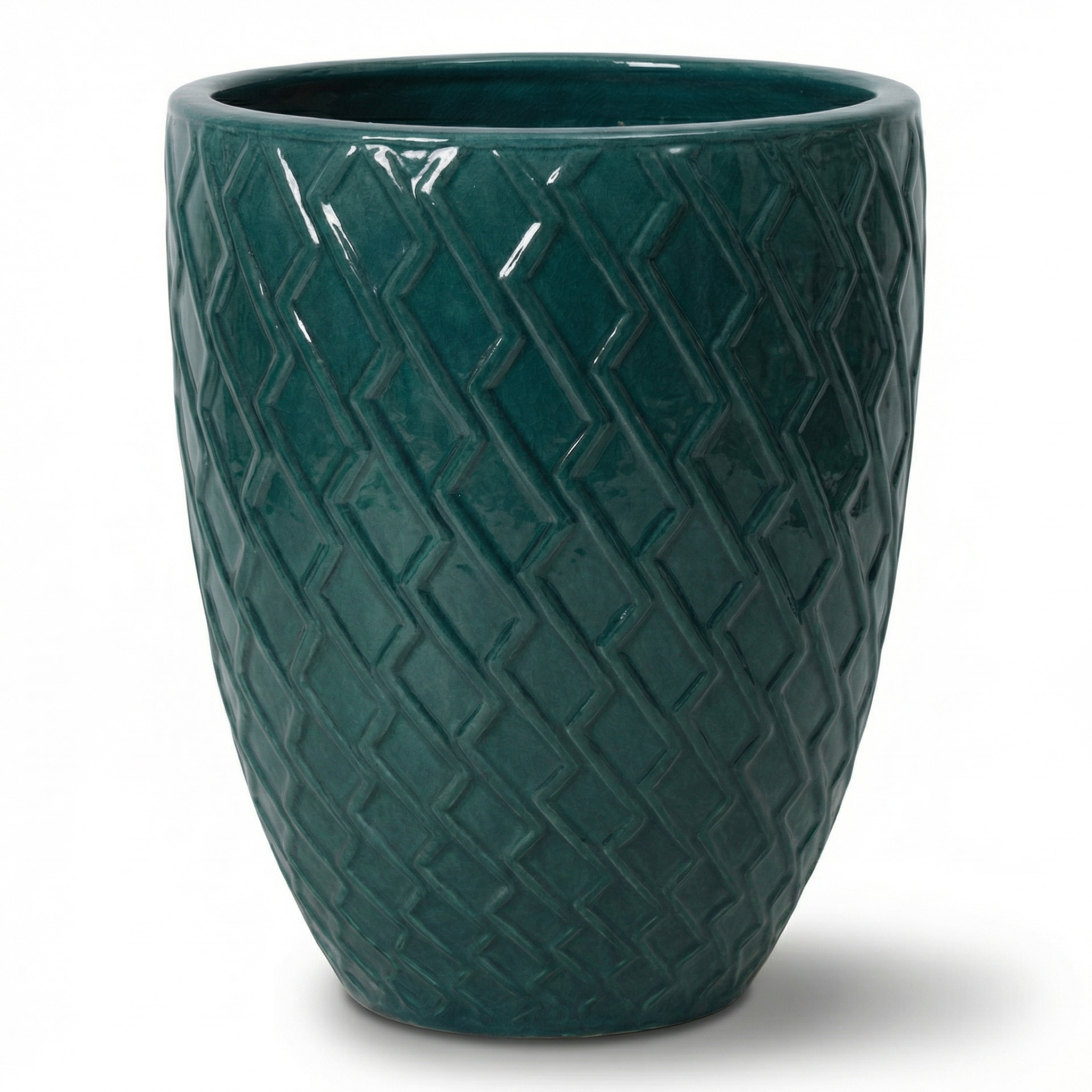 Doniczka ceramiczna Zeus - Petrol Blue