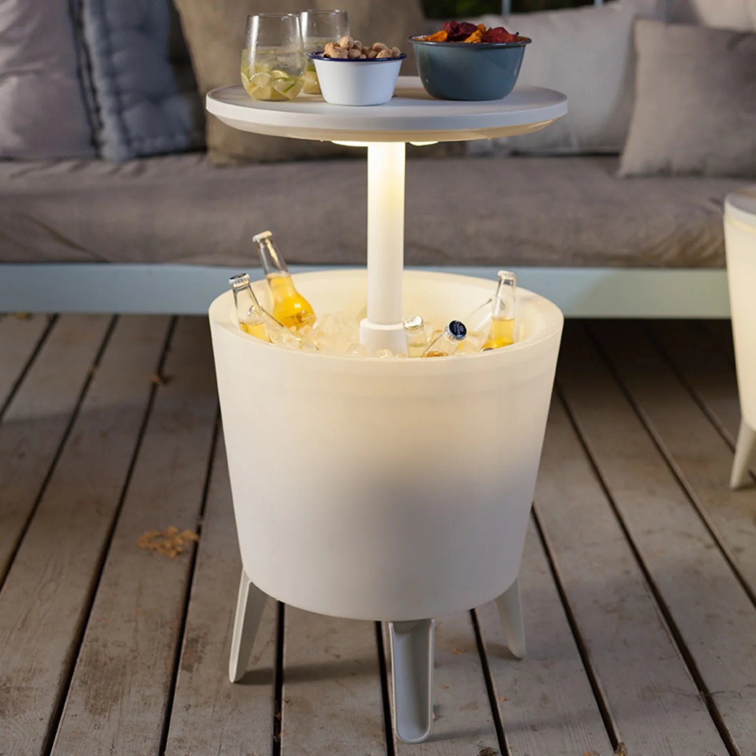 Svítící zahradní bar - Bílý