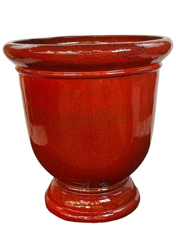 Duża ceramiczna doniczka Titan - Tropikalna czerwień