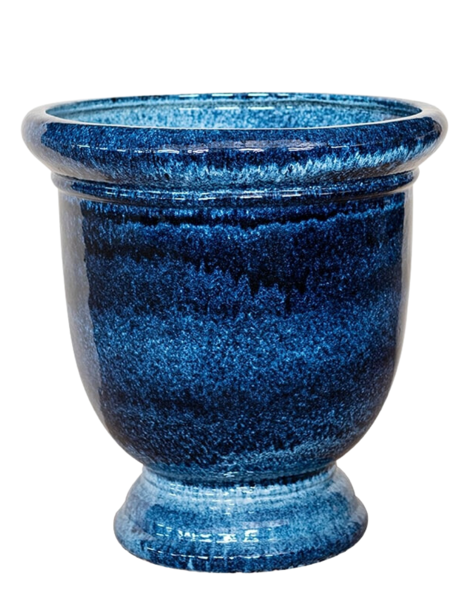 Velký kramický květináč Titan - Ledově modrá