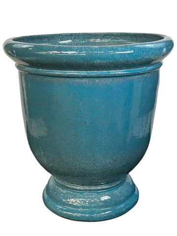 Duża ceramiczna doniczka Titan - Błękitna