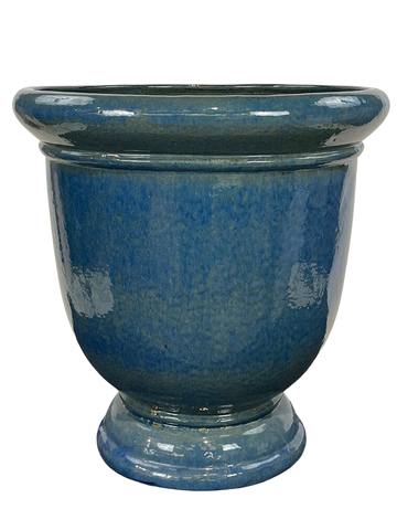 Duża ceramiczna doniczka Titan - Morski błękit