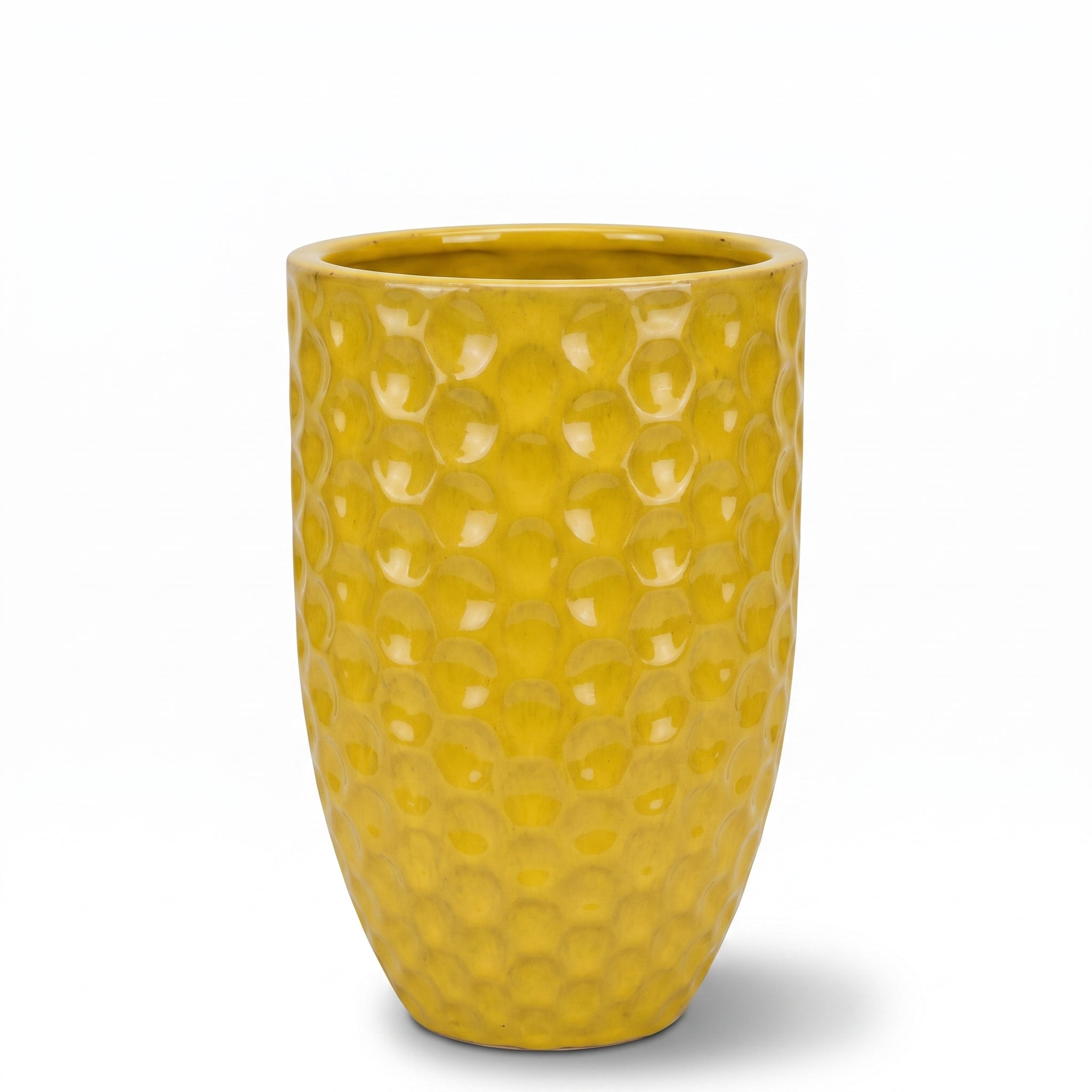 Doniczka ceramiczna MEROVEE - Żółta - L (30 cm x 45 cm)