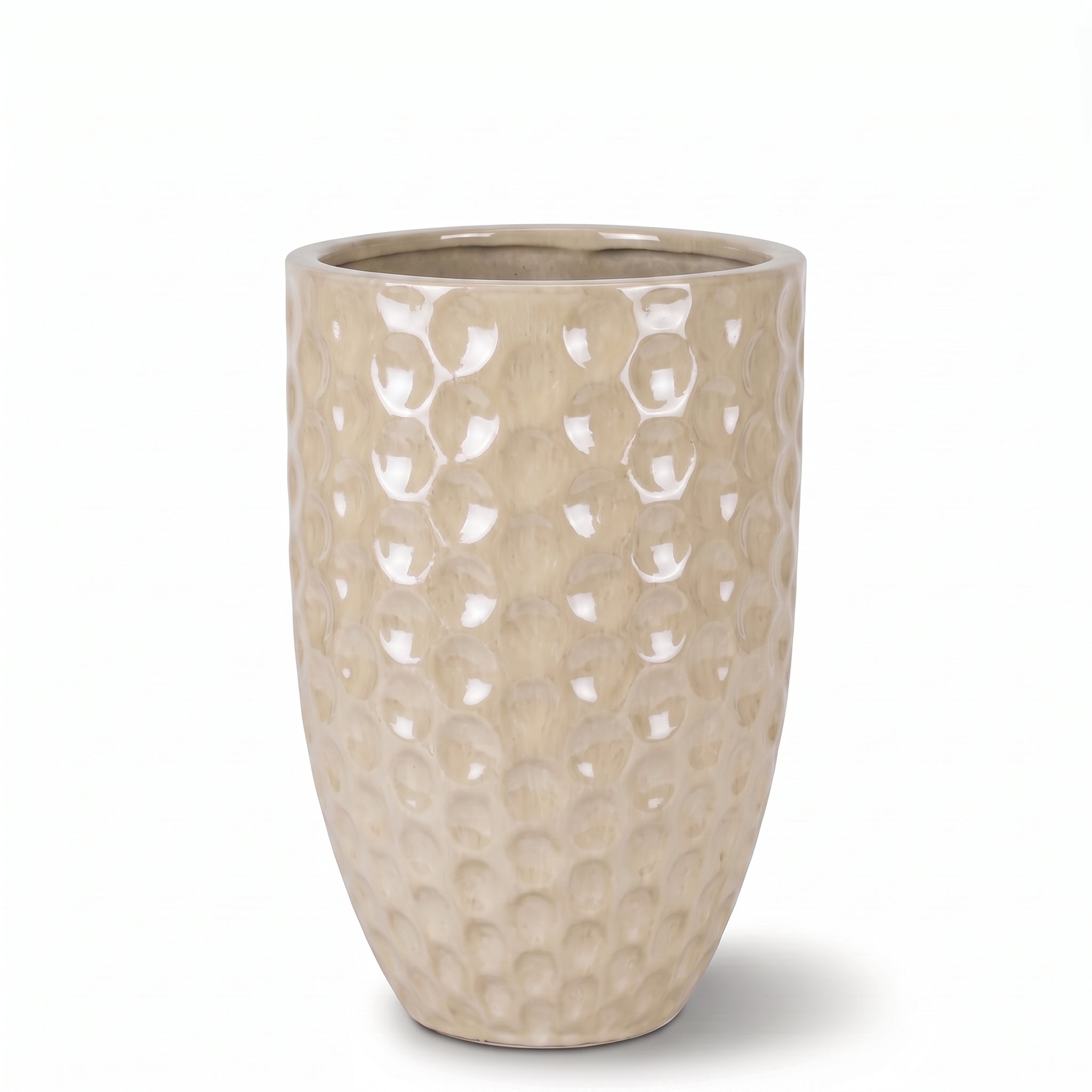 Doniczka ceramiczna MEROVEE - Perłowa - L (30 x 45 cm)