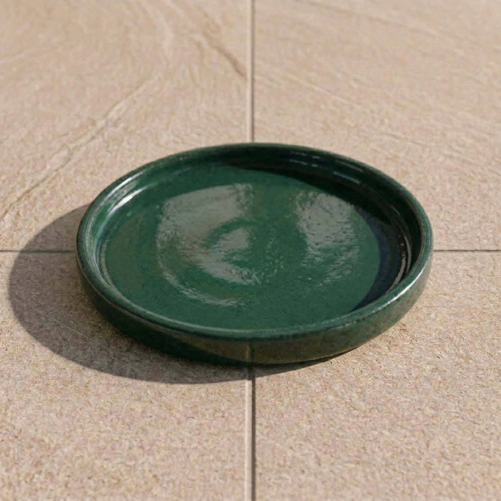 Podstawka ceramiczna Nefrytowa pod donicę – mrozoodporna