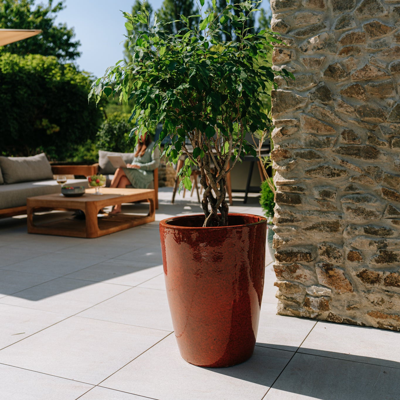 Keramicky květináč Mazarin - Tropická oranžová