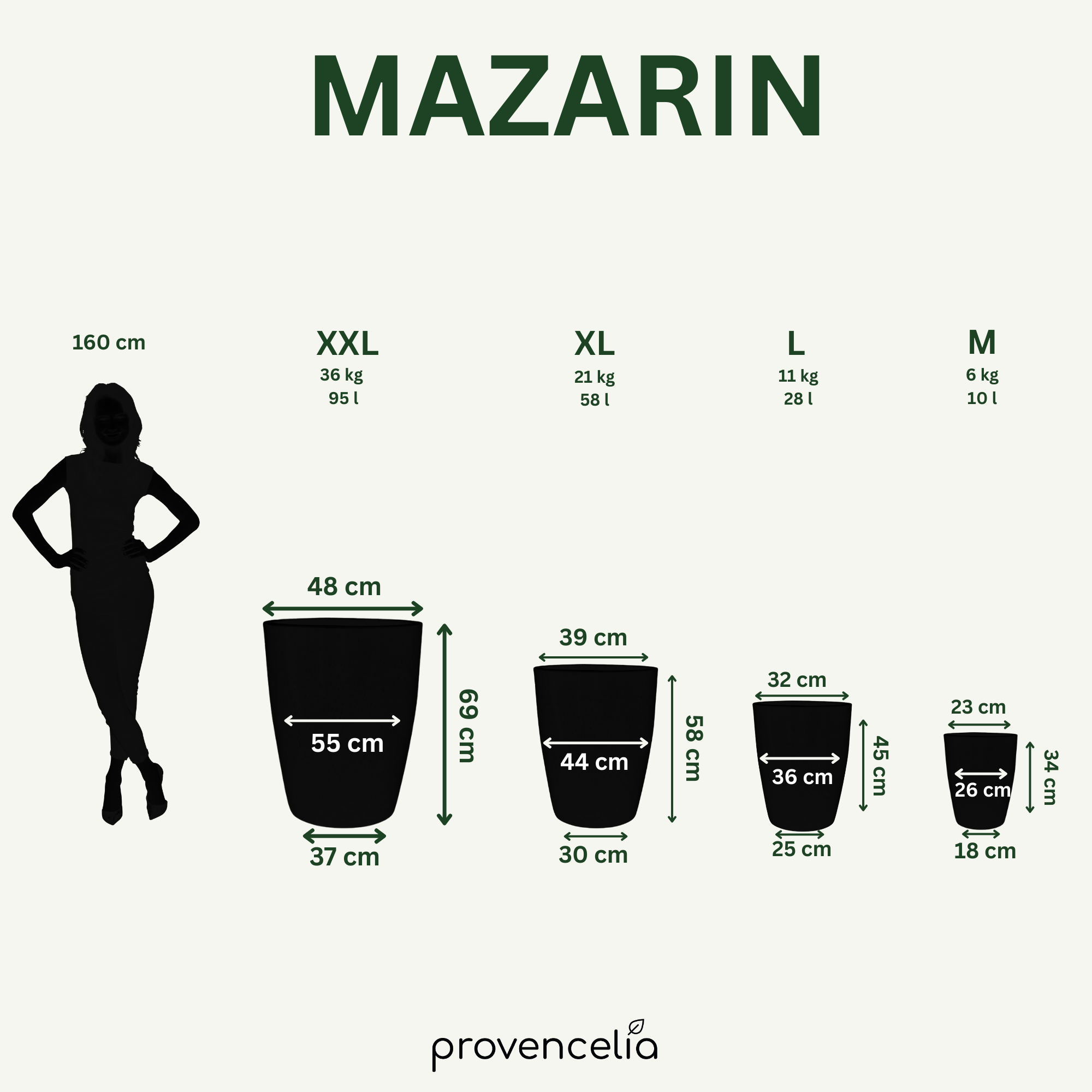 Keramicky květináč Mazarin - Černo zelený