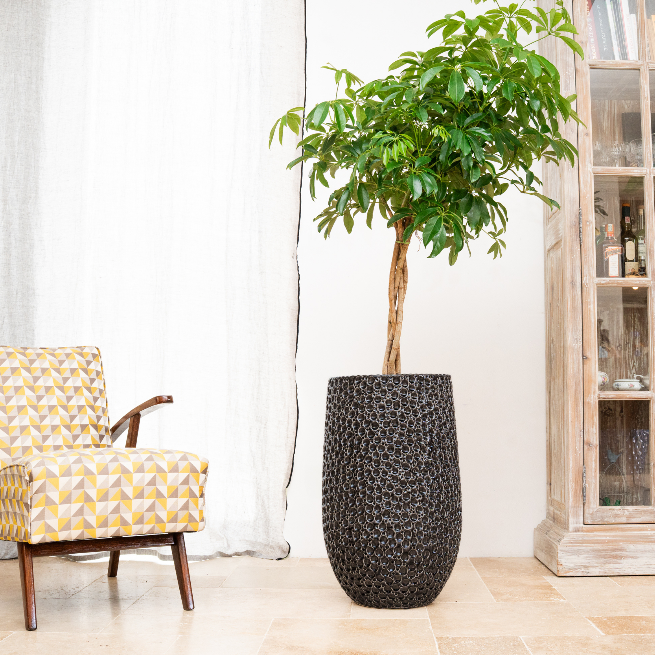 Keramický květináč Paris - Černá