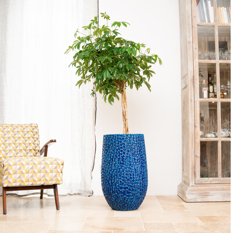 Doniczka ceramiczna Paryż - niebieska