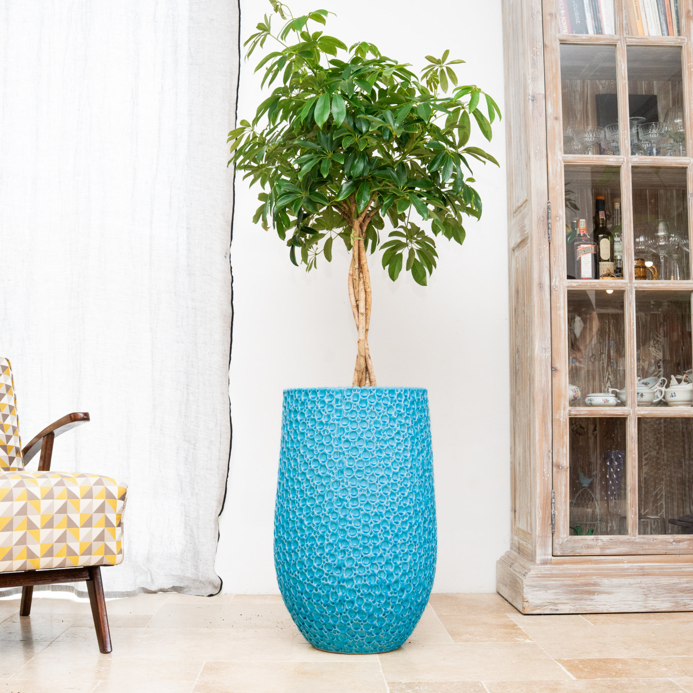 Keramický květináč Paris - Světle modrá