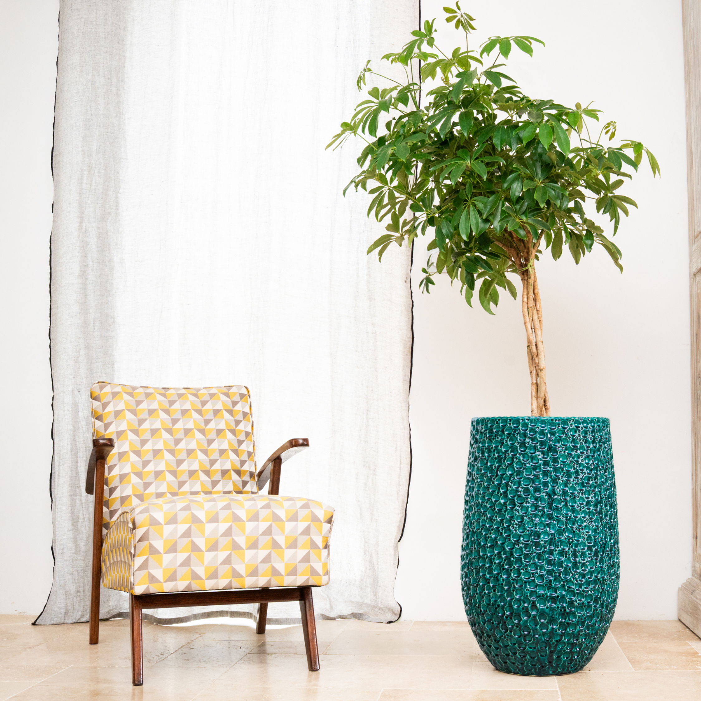 Keramický květináč Paris - Tmavě Zelená