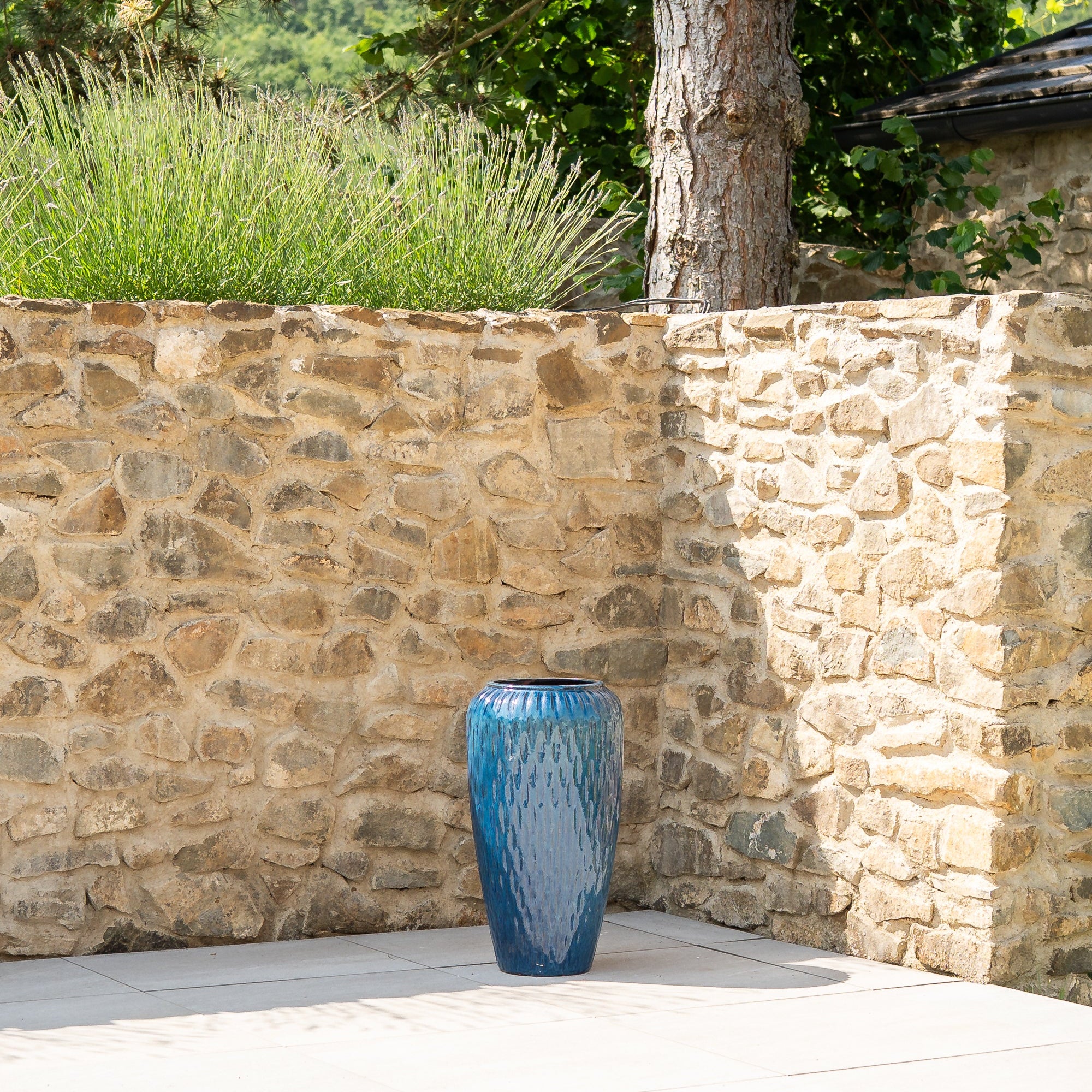 Keramický květináč Pompadour - Mořsky modrá