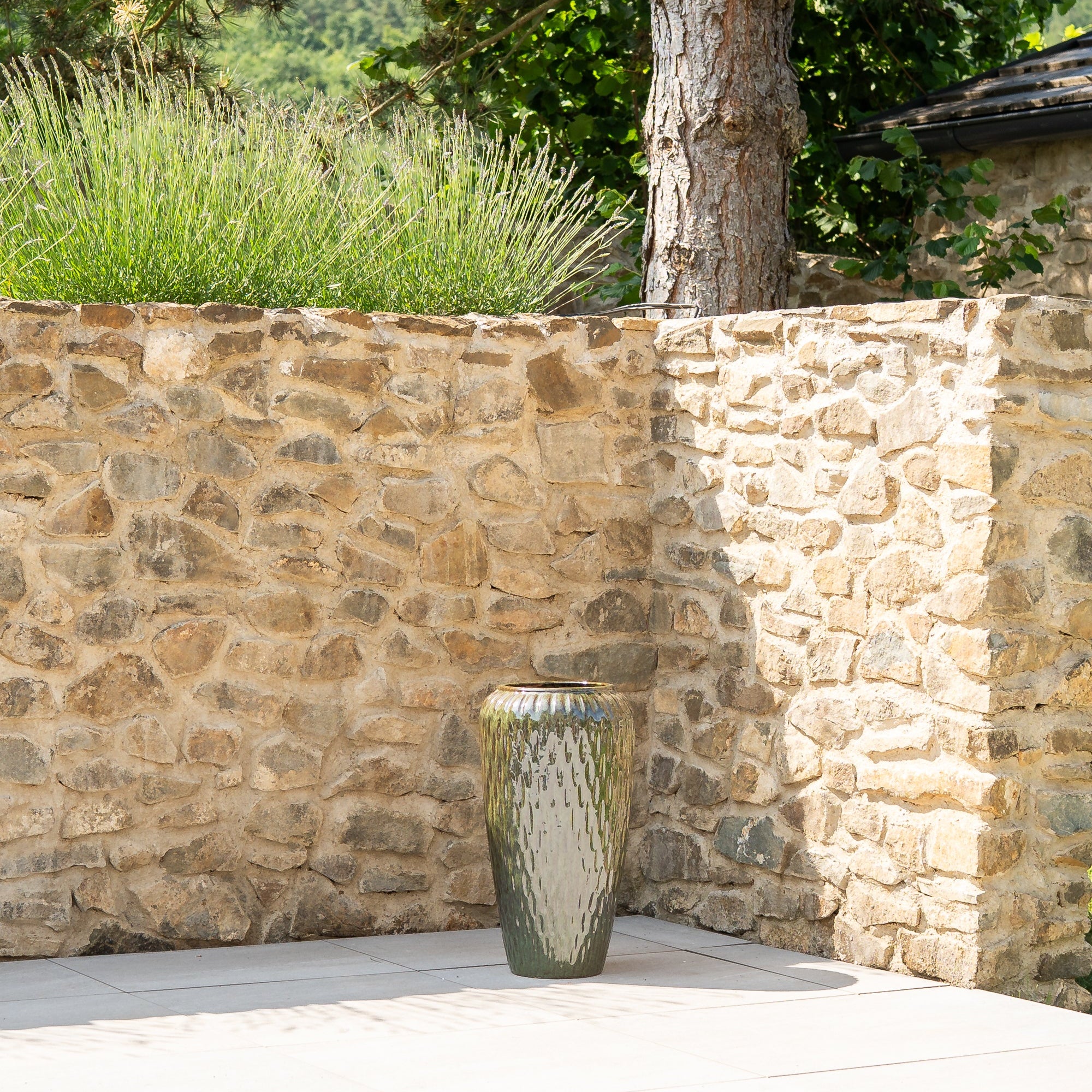 Provencelia POMPADOUR Tropikalna zieleń – premium ceramiczna doniczka, ponadczasowy design