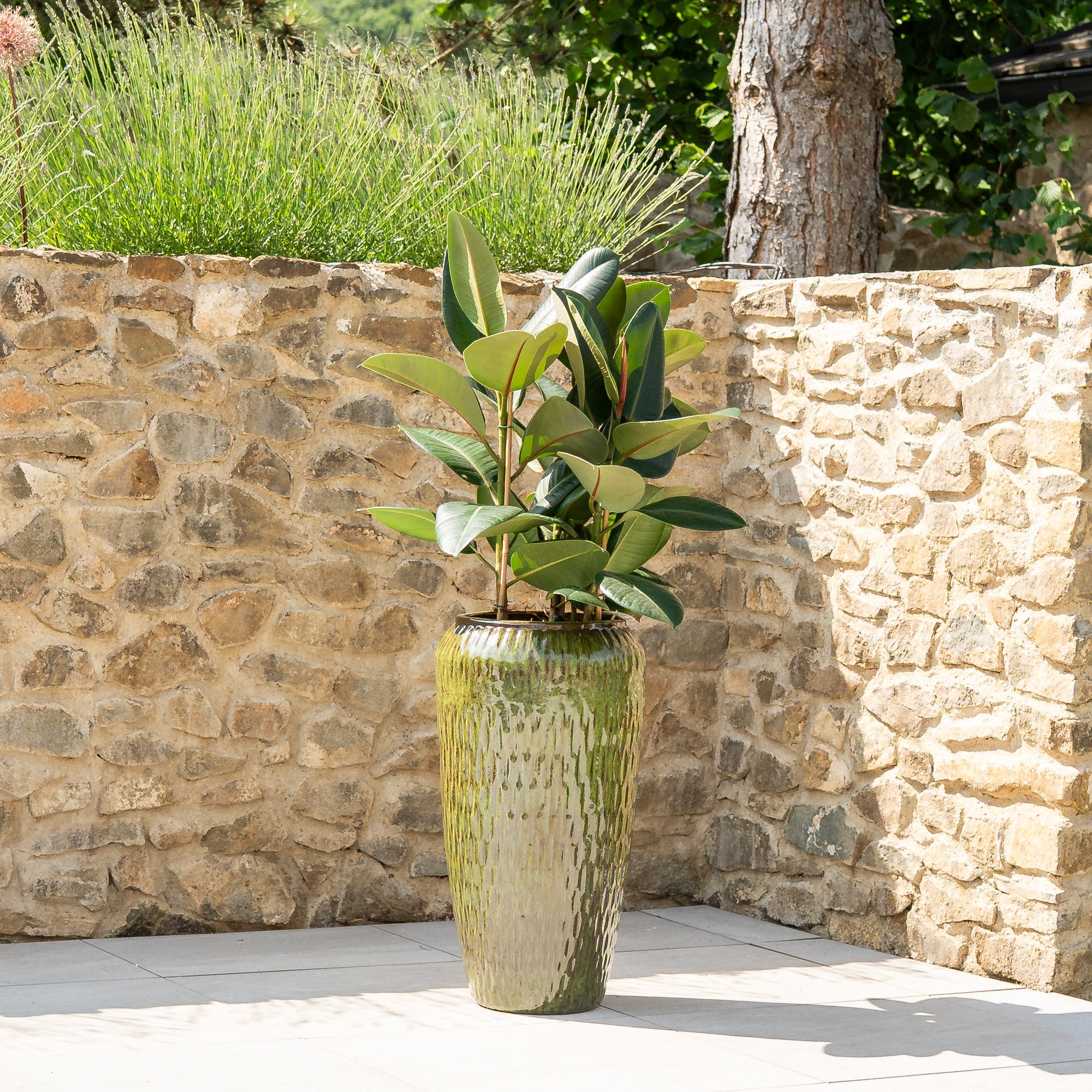 Doniczka ceramiczna Pompadour - Tropikalna zieleń