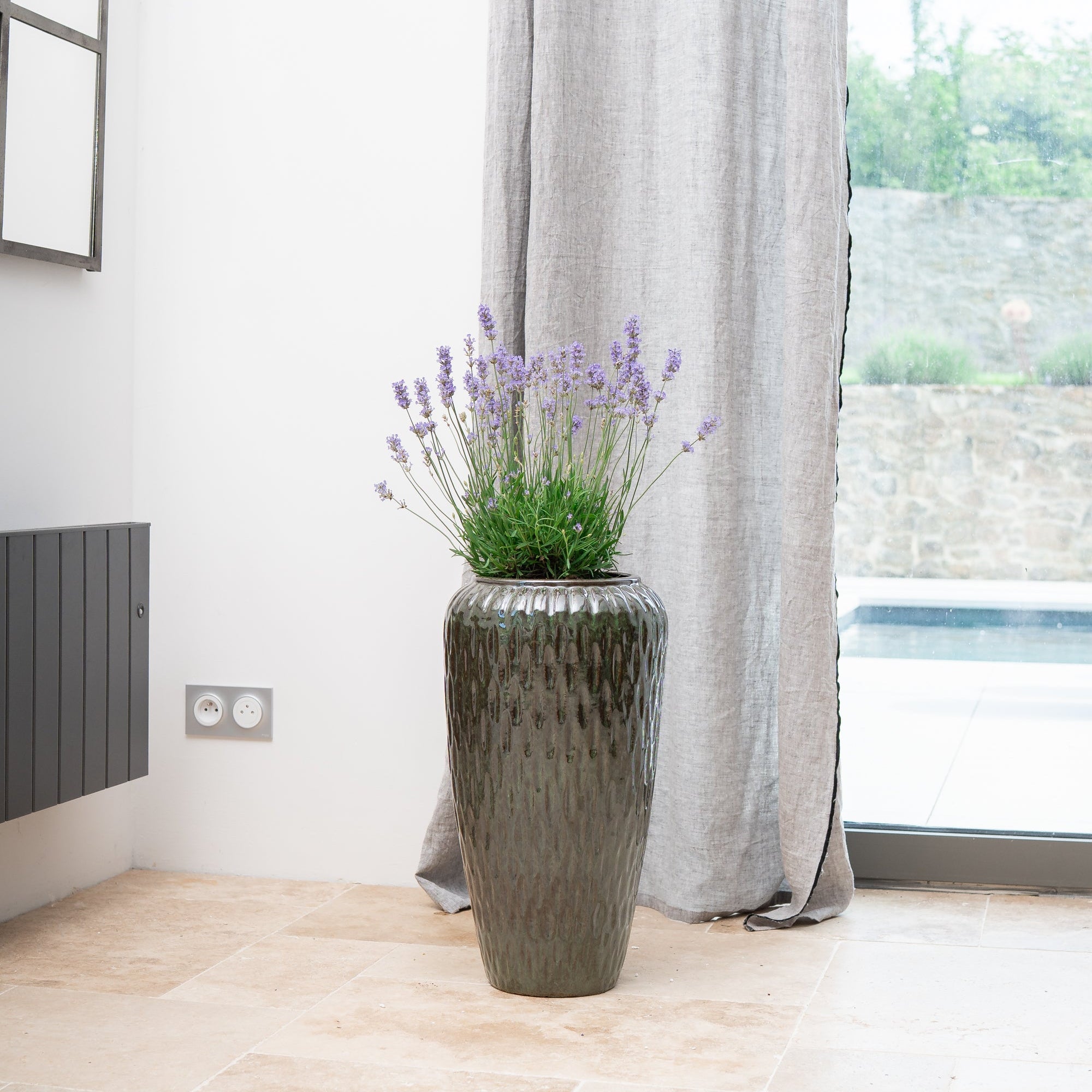 Doniczka ceramiczna Pompadour - Tropikalna zieleń