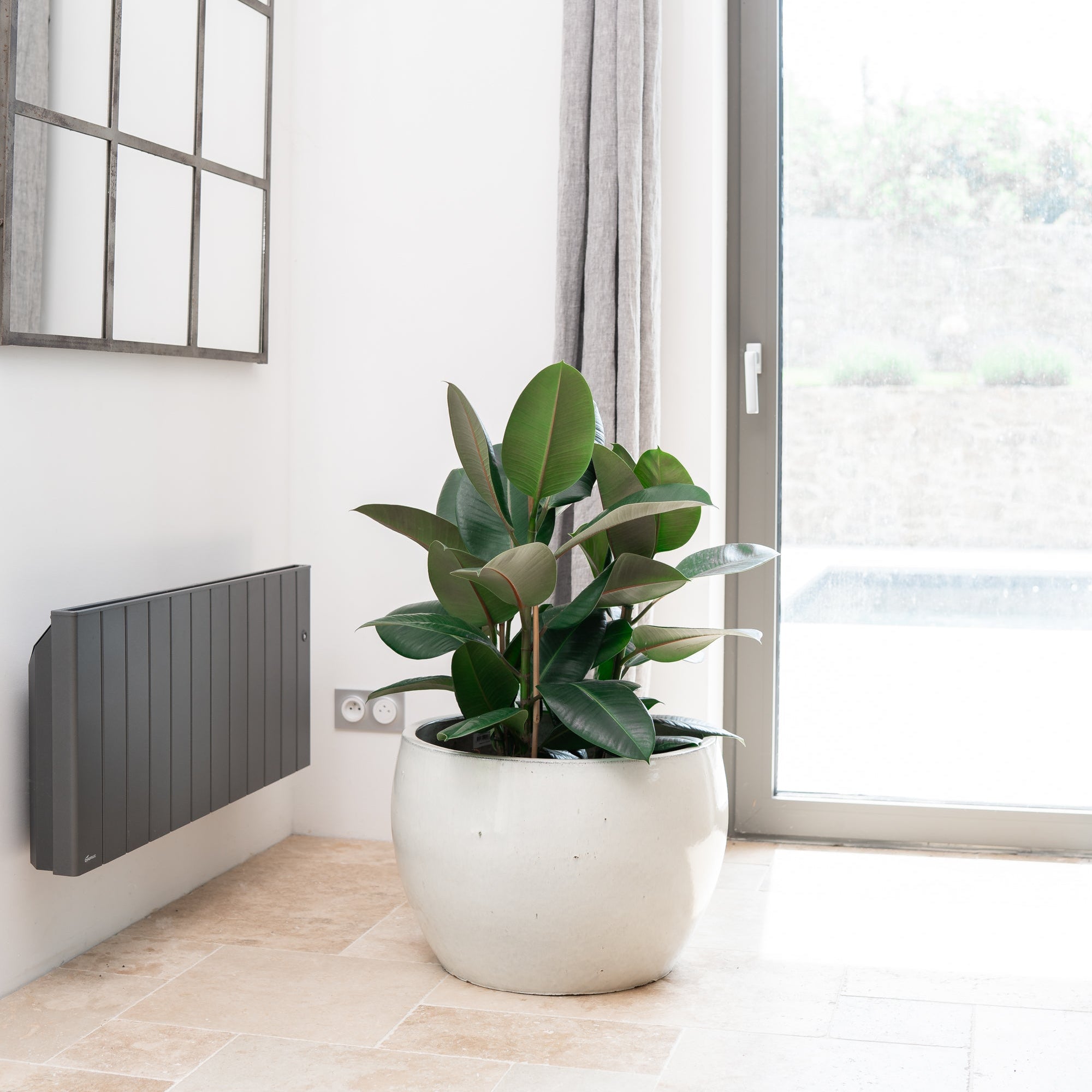 Doniczka ceramiczna Romulus - kremowa