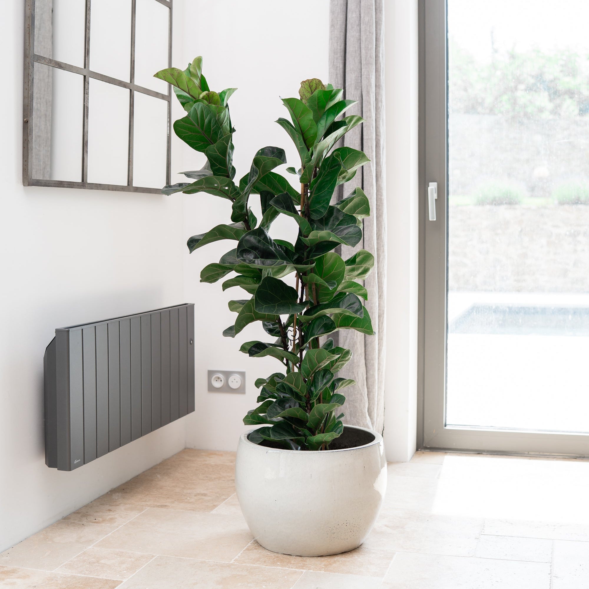 Doniczka ceramiczna Romulus - kremowa