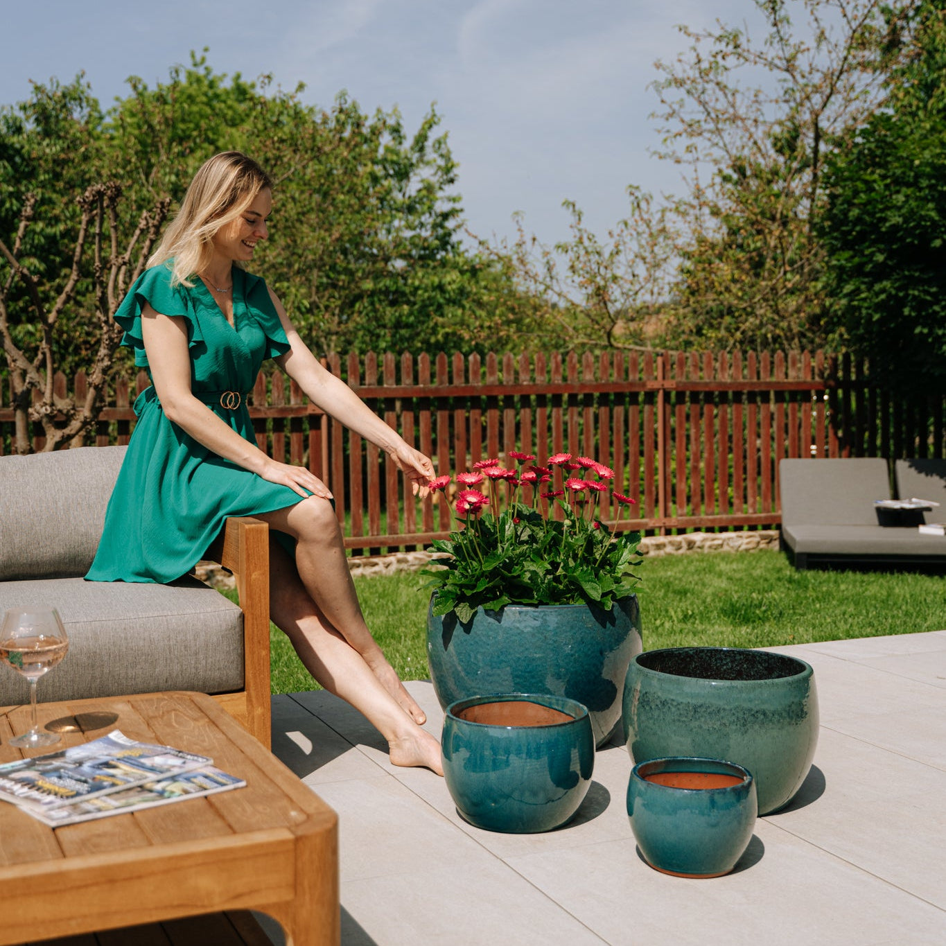 Ceramiczna doniczka Romulus - Jade