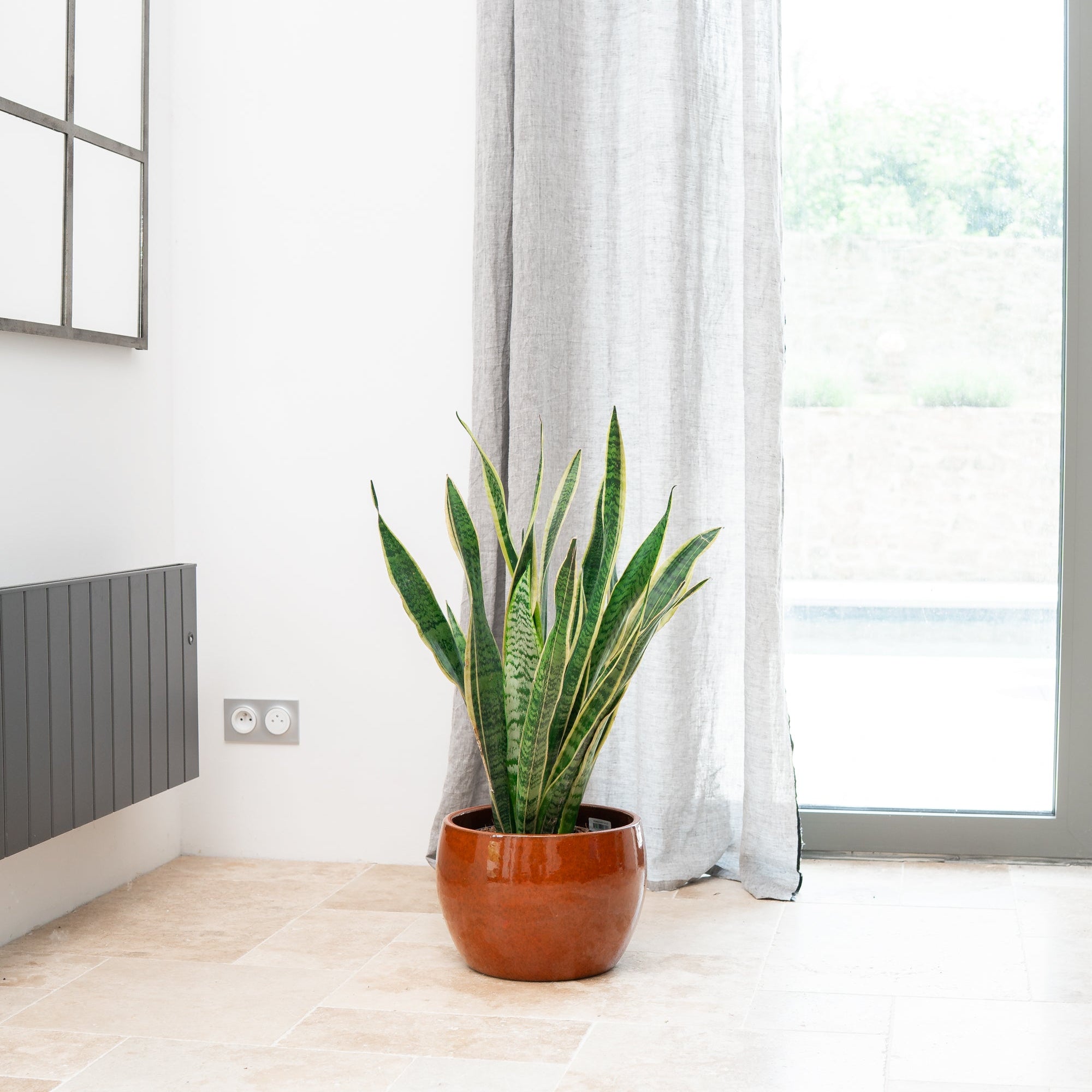 Doniczka ceramiczna Romulus - pomarańcza tropikalna