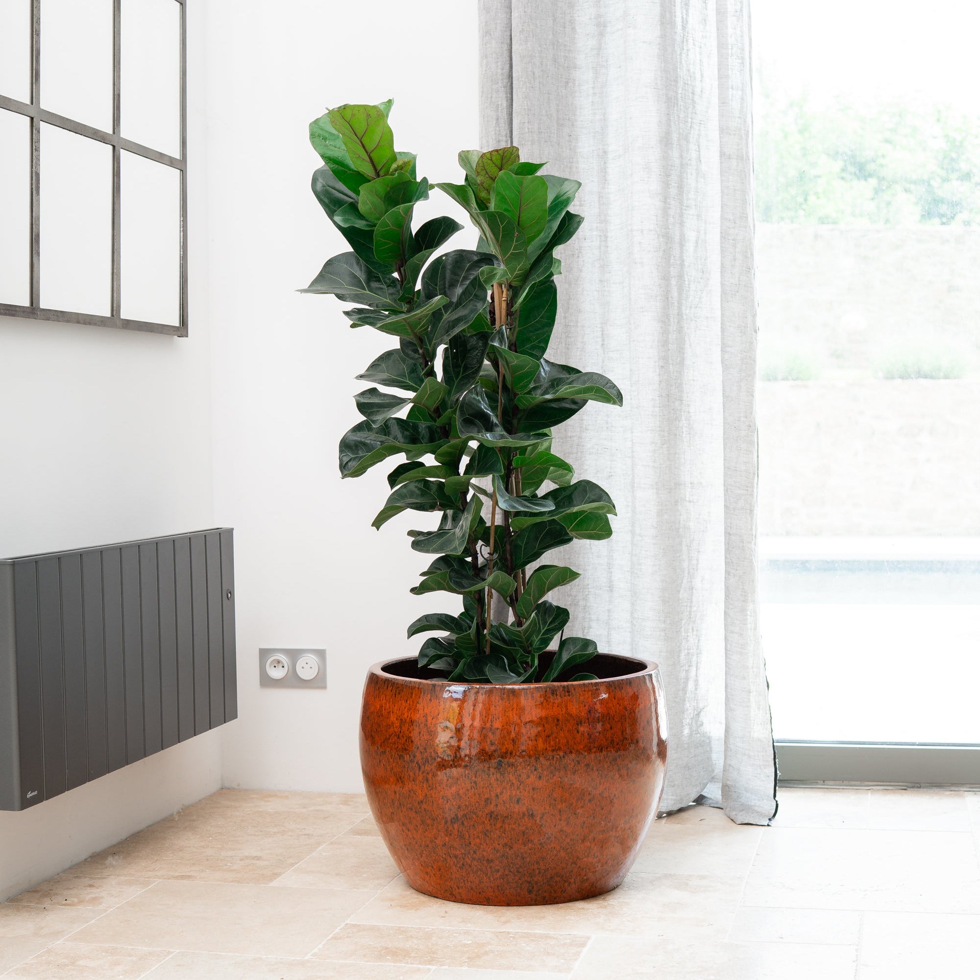 Doniczka ceramiczna Romulus - pomarańcza tropikalna