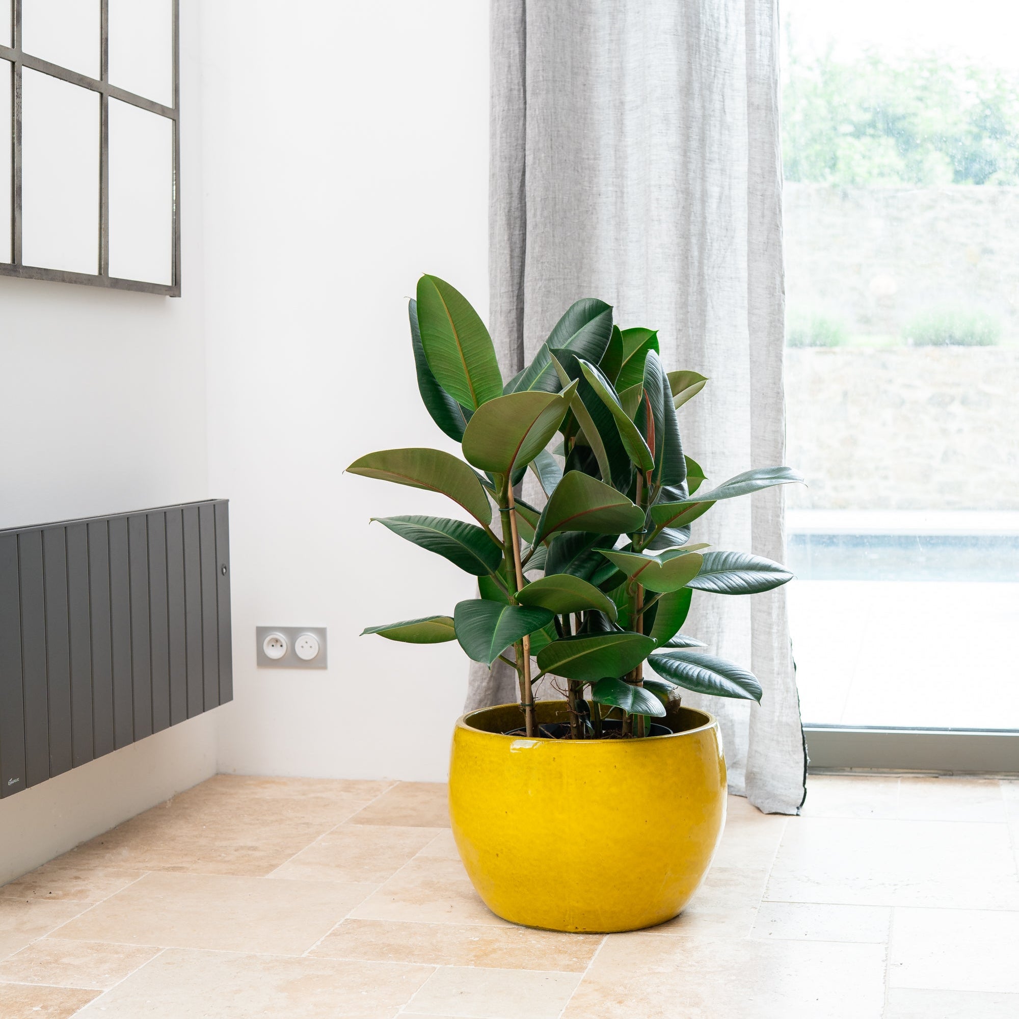 Doniczka ceramiczna Romulus - żółta