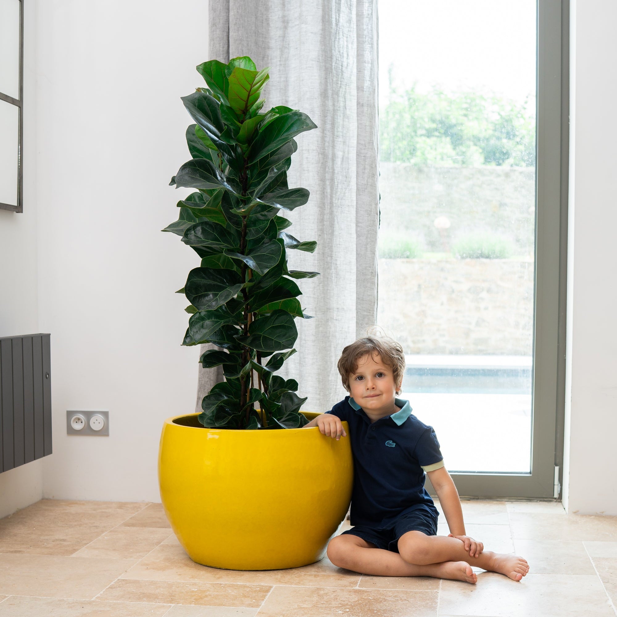 Doniczka ceramiczna Romulus - żółta