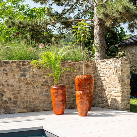 Doniczka ceramiczna Pompadour - Tropikalna pomarańcza