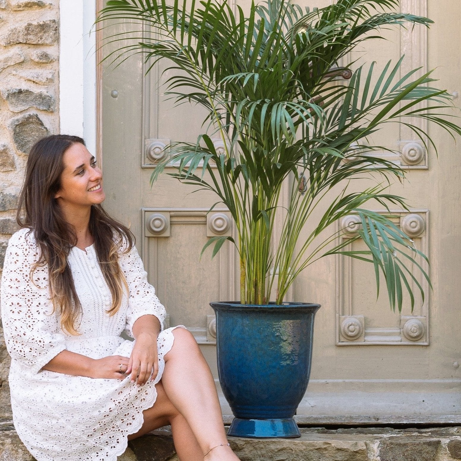 Ceramiczna doniczka Arthur - Morski błękit - Provencelia.cz